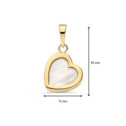 Hanger geelgoud parelmoer - 42773