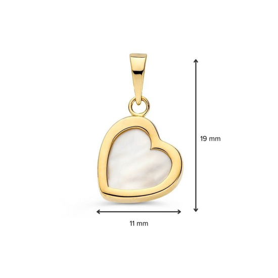 Hanger geelgoud parelmoer - 42773
