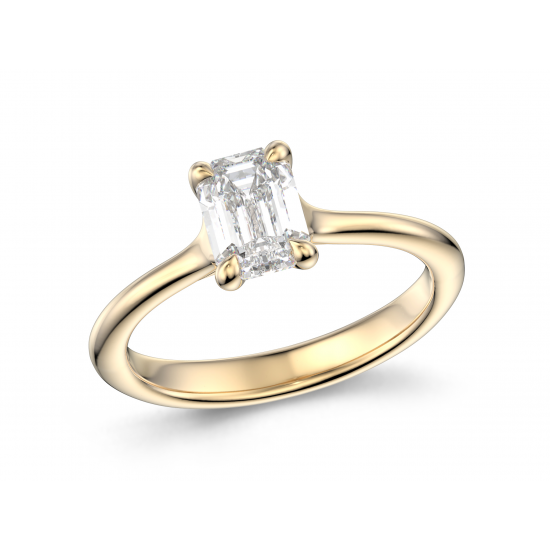 GEELGOUDEN RING LAB GROWN DIAMANT 1.03CT - 42828