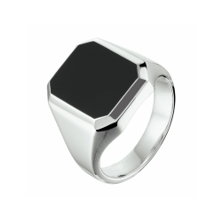 zegelring massief onyx 13 x 11mm - 41387