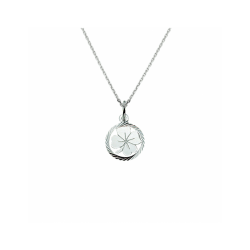 collier klavertje zilveren collier met hanger klaver, collier 1.3mm 41-45 cm - 42278