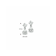 oorhangers zirkonia 18,5 mm - 42157