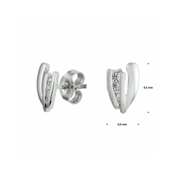 oorknoppen zirkonia - 42202