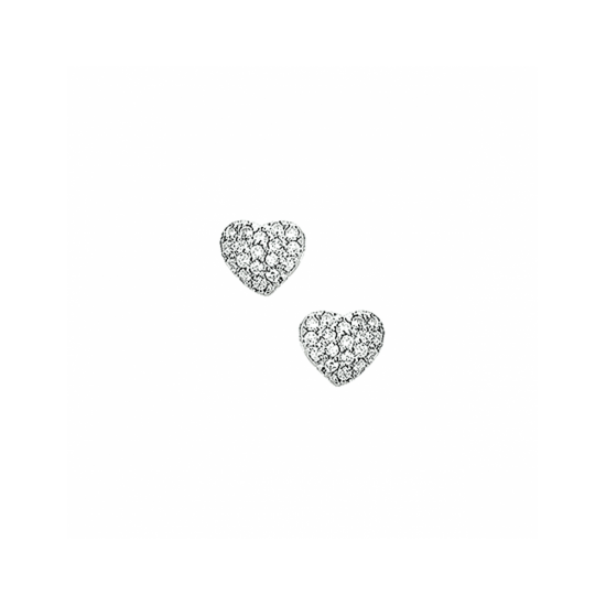 oorknoppen hart zirkonia 5,9 mm - 42204