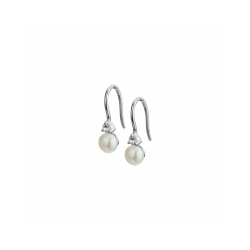 oorhangers  franse haak parel en zirkonia - 42152