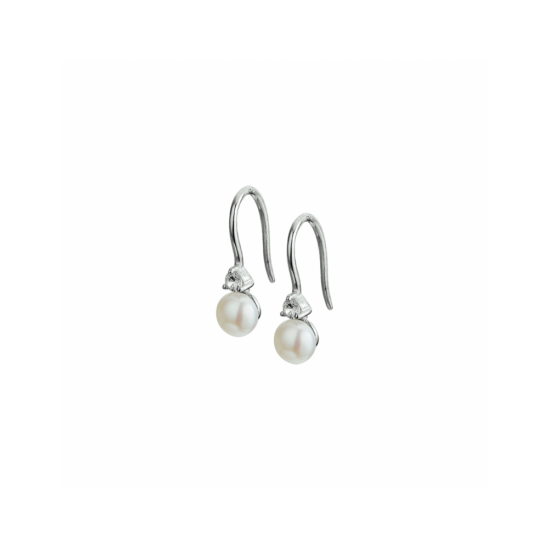 oorhangers  franse haak parel en zirkonia - 42152