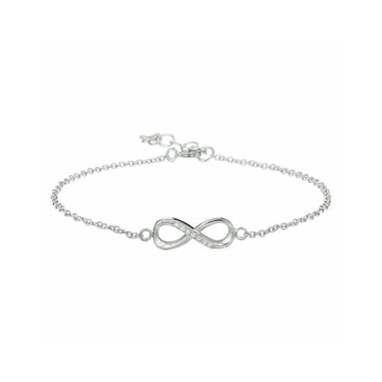 armband infinity zirkonia 1,0 mm 15,5 + 2,5 cm - 42632