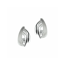 oorknoppen zirkonia poli/mat - 42222