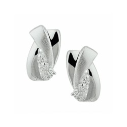 oorknoppen zirkonia poli/mat - 42226