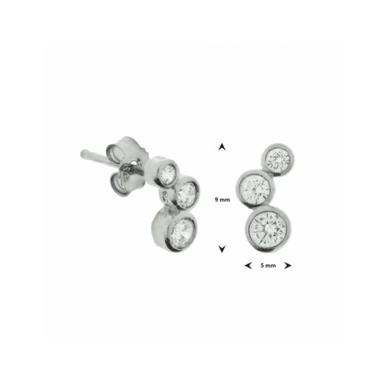oorknoppen zirkonia - 42228