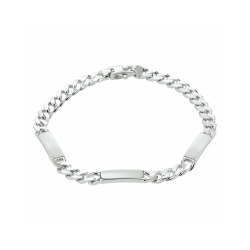 graveerarmband gourmette 6 zijdes geslepen plaat 5,0 mm - 41595