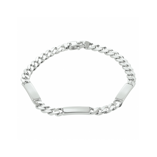 graveerarmband gourmette 6 zijdes geslepen plaat 5,0 mm - 41595