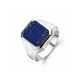 zegelring massief lapis 13 x 11mm - 41386