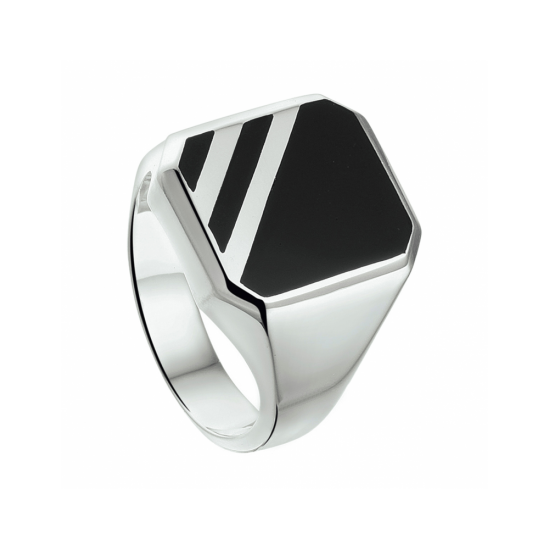 zegelring massief onyx - 41384