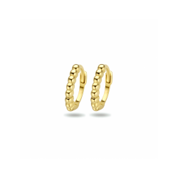 9k klapoorringen bolletjes 10 mm - 42023