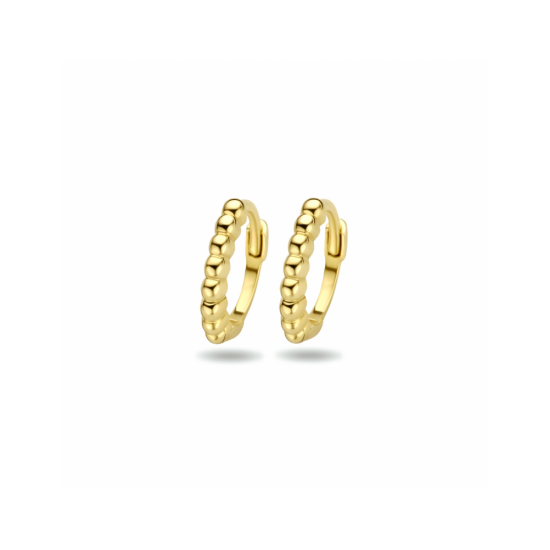 9k klapoorringen bolletjes 10 mm - 42023