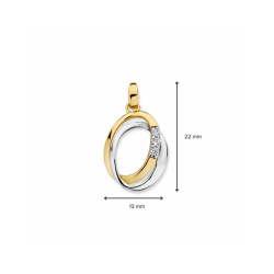 Hanger bicolor zirkonia - 42780