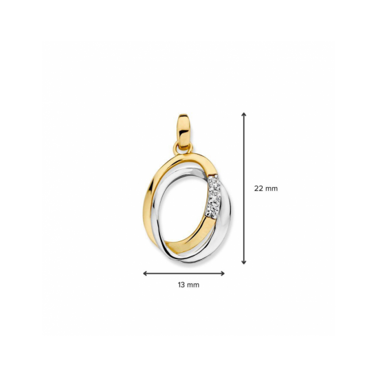 Hanger bicolor zirkonia - 42780
