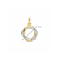 Hanger bicolor zirkonia - 42778