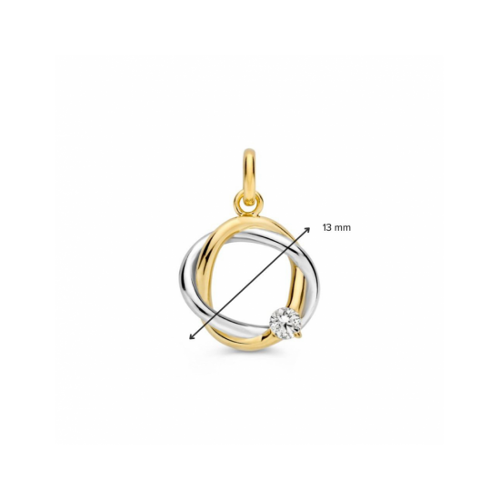 Hanger bicolor zirkonia - 42778