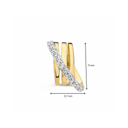 Hanger geelgoud zirkonia - 42775