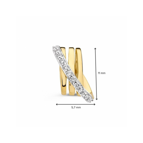 Hanger geelgoud zirkonia - 42775