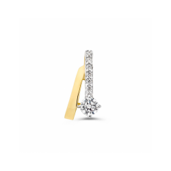 Hanger geelgoud zirkonia - 42777