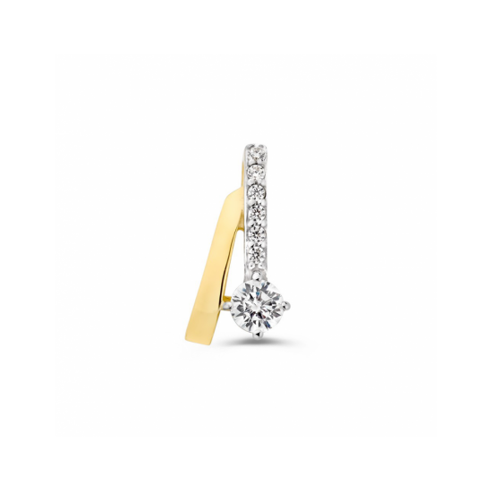 Hanger geelgoud zirkonia - 42777