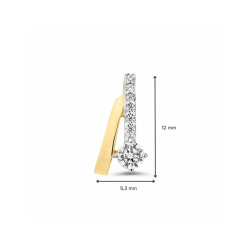 Hanger geelgoud zirkonia - 42777