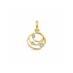 Hanger geelgoud zirkonia - 42774