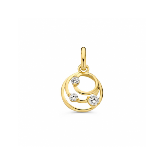 Hanger geelgoud zirkonia - 42774